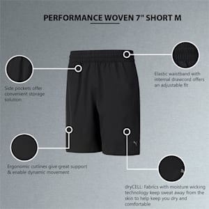 Performance Woven 7" Men's Training Shorts, Puma Black, extralarge-IND